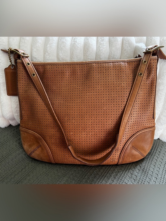 Coach Handbags - Vintage Coach 9218 Legacy Perforated Hobo in British Tan/Camel